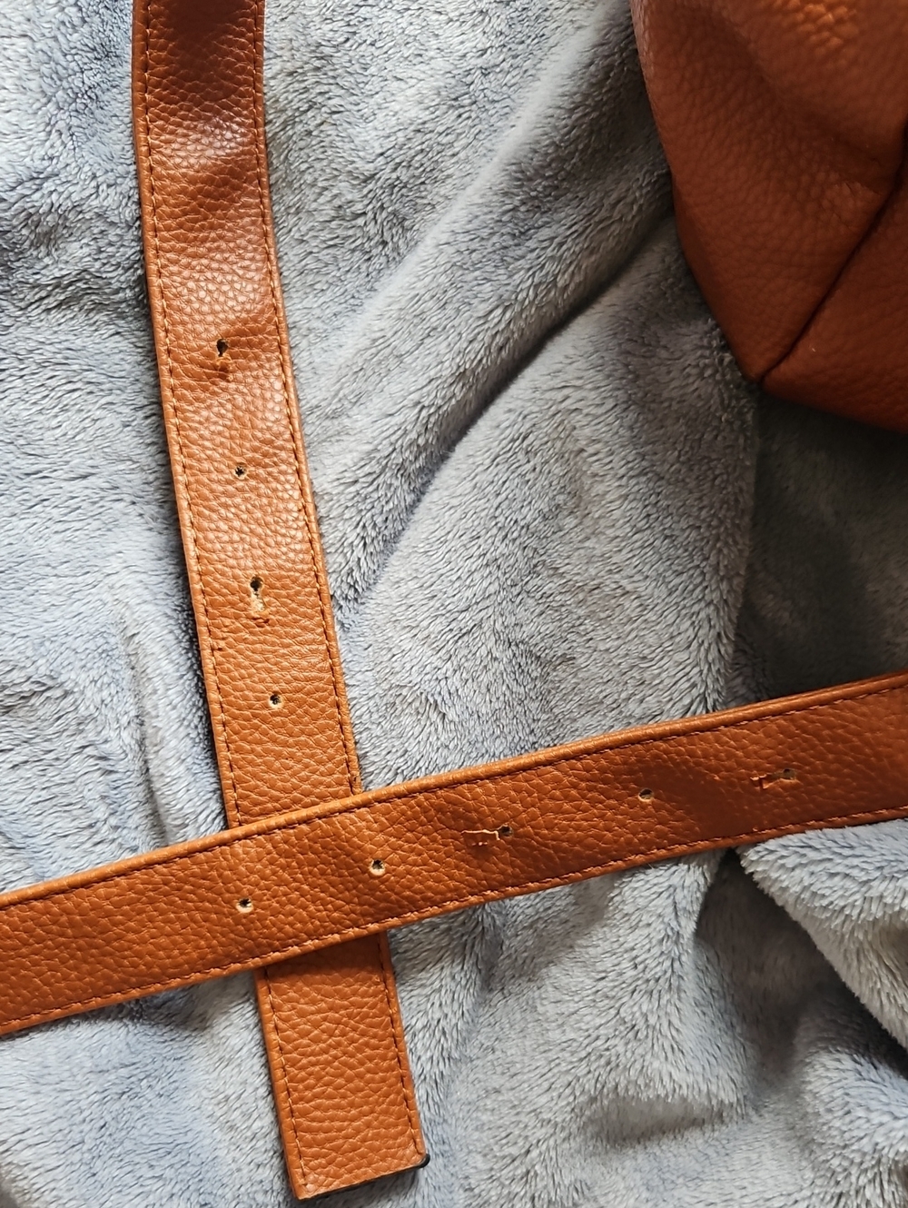 Steve Madden Leather-Textured Brown Women’s Backpack Tote - Stylish Everyday Bag - Picture 5 of 6